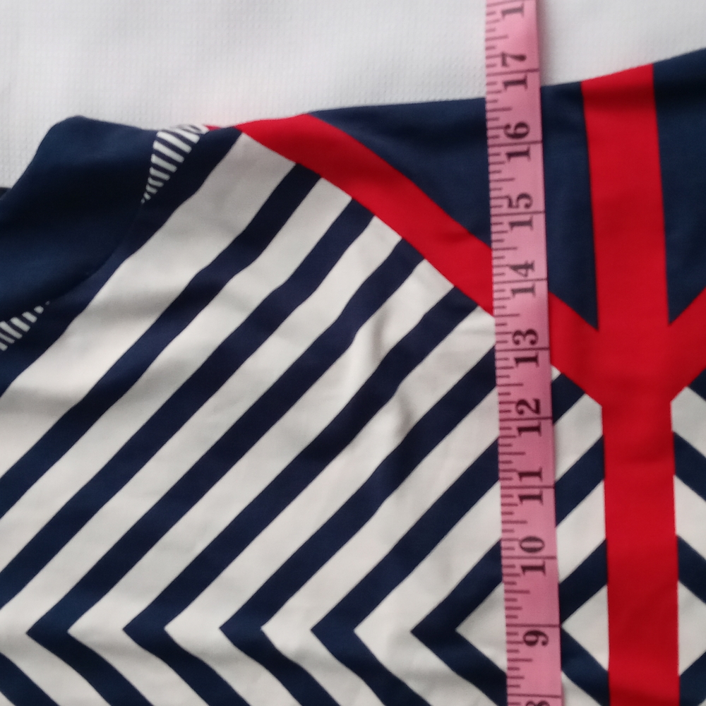 AA Studio  AA Sleeveless Dress.Size 10 Red, Navy Blue and White. - Picture 6 of 12
